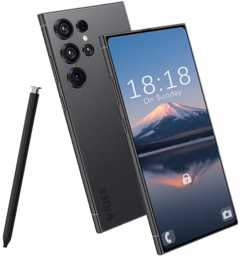 viqee Android 14 Smartphone Handy Ohne Vertrag, 8+256GB Dual SIM 6.8 HD-Bildschirm 4500mAh Akku 21+8MP Kamera Simlockfreie Handys/Fingerabdruck/OTG/Face ID,Schwarz