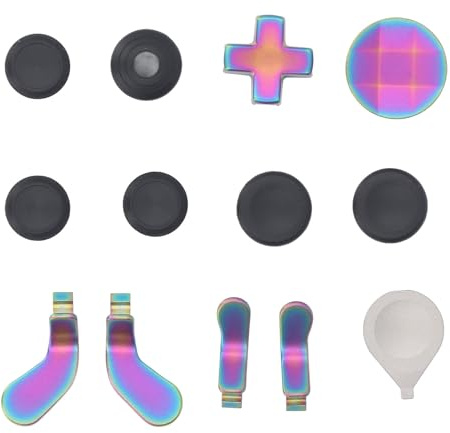 Pack Complet de Composants pour Manette de Jeu Series 2, 6 Manettes Métalliques et Outil de Réglage, 4 Palettes, 2 Coussinets D, 1 Station de Chargement, 1 étui de