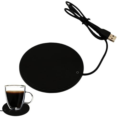 1 calentador de tazas de café, calentador de tazas USB, calentador de tazas de café con pantalla LED retroiluminada, posavasos termostático portátil para el hogar, oficina, placa de calor, calefacción