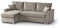 BEAUTY SOFA Teramo Ecksofa mit Schlaffunktion, Beige, Universale Ottomane, Bettkasten, 235 cm breit, 150 cm tief, 89 cm hoch, Liegefläche 120x198 cm