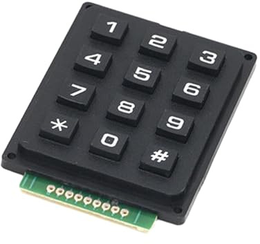 INACMWIH Matrix-Tastatur, Elektronik-Tastatur, Telefonstil, Matrix-Tastatur, 12 Tasten, 4 x 3
