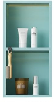 Étagère de douche murale en acier inoxydable double ou triple couche pour salle de bain - Flexible - 30 x 60 cm - Vert
