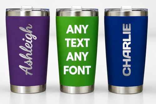 Personalised Travel Mug 500ml – Custom Engraved Stainless Steel Tumbler, Insulated Coffee Cup Gift for Him or Her, Teacher Gift, Sports Team Mug (Green)