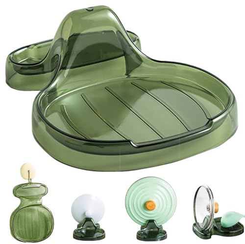 Multifunction Kitchen Spatula Rack, Heat Resistant Kitchen Spatula Rack with Lid Holder, Food Grade Plastic Holder for Chefs and Lovers, Green..