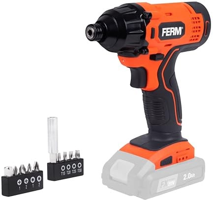 FERM - AX-Power Wireless Impact driver - 20V - With 10 accessories - Excl. battery & charger - For FX-Power and AX-Power range - FX -Orange - 150NM