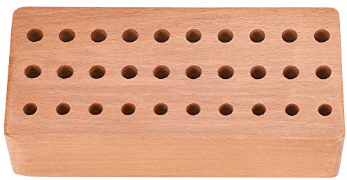 Cloimei Support professionnel en bois pour organisateur d'outils, support de rangement robuste pour tournevis à 30 trous, pour horlogers, bijoutiers, techniciens de réparation, con