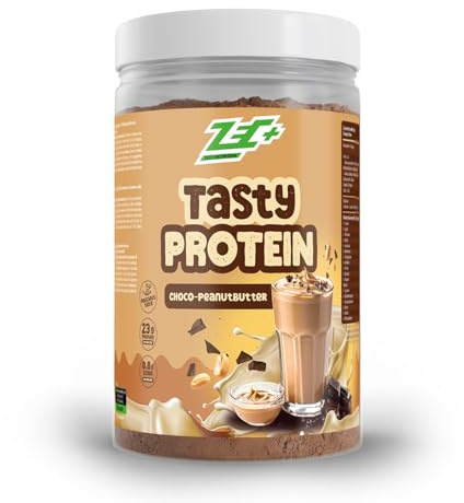 ZEC+ Tasty Protein 450g – Mehrkomponenten Proteinpulver mit Whey & Casein – Cremiger Eiweiß Shake mit hohem Proteingehalt – Made in Germany (Chocolate Peanut Caramel)