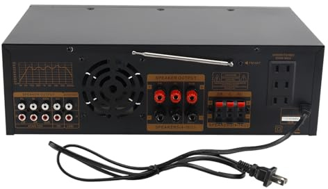 Topteng 3000W Peak 5.1 Channel Home Audio Amplifier | High Power Stereo Amplifier, with Built in Bluetooth, USB SD Card Reader, Remote Control, for Home Theater Karaoke