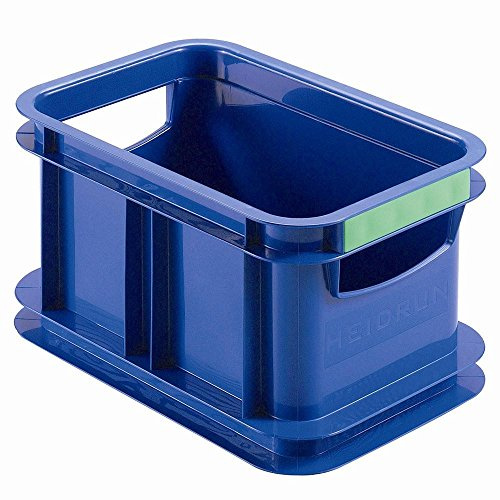 Heidrun Eurobox ohne Deckel, Eurokiste, Aufbewahrungsbox, 6 l, 29 x 20 x 15 cm, farblich sortiert, 1 Stück, aus Kunststoff