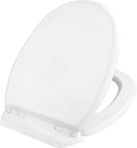 Cornat WC-Sitz Selva - Klassisch weißer Look - Hochwertiger Holzkern - Mit Rückbrett - Komfortables Sitzgefühl / Toilettensitz / Klodeckel / KSSEL00