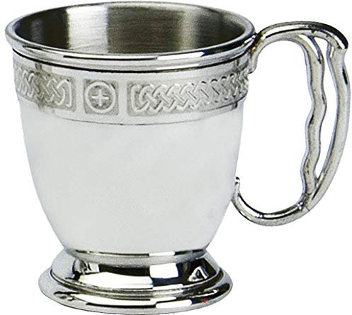 I LUV LTD Taufgeschenk-Zinn-Krug-Schale und Keltisches Band-Entwurfs-Andenken