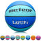 Meteor® Basketball Layup Jugend ideal auf die Kinder-hände 5-10 Jahre Mini Basketball für Ausbildung weicher Outdoor mit griffiger Oberfläche (Größe #4, Blau)