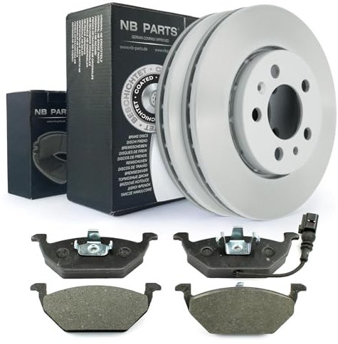 NB PARTS Bremsscheiben Bremsbeläge vorne 256mm passend für Audi A2 A3 Skoda VW Golf 4 IV Polo 9N