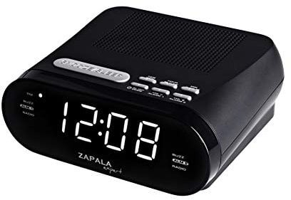 ZAPALA Expert Wake-Up Alarm Clock with Radio for Bedside or Kitchen, Dual Alarm, Sleep & Snooze Function, FM Radio with 10 Preset Station, USB Port for Smart Phones and Tablets Charging