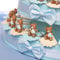 Viale Magico Bomboniere Nascita Torte con Orsetti Cuore Bimbo Portachiave MilleCuori TR1005P (Torta da 20 fettine)