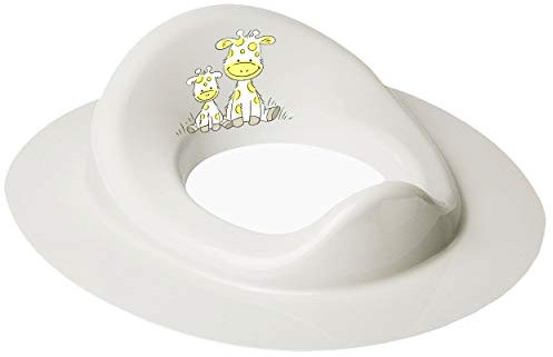 Toilettensitz/Toilettenaufsatz/Sitzverkleinerer - weiß Tiere - Giraffe Bieco - Standardgröße mit Lehne & Pullerschutz - Verkleinerer Toilette - Toilet..
