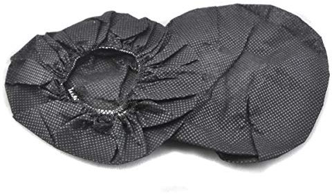 Simoutal - Set di cuffie usa e getta per auricolari, estensibili, per cuffie di medie e grandi (50 paia, nero)