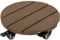 STILISTA® WPC-Pflanzenroller, belastbar bis 100 kg, witterungsbeständig, feststellbare Bremse, rund oder eckig, rund, Holz