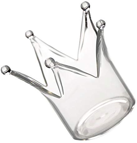 STOBOK Kerzenhalter Krone Glas Teelichthalter Krone Geschenk Kerzenhalter Deko Kreativ Kerzeneinsatz für Valentinstag Geburtstag Party Hochzeit Feier Haushalt
