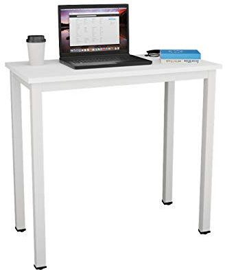 SDHYL Computer-Schreibtisch, Esstisch, Bürotisch, Arbeitstisch, für Büro, Wohnzimmer, Küche, mit Beinen aus Metall,Weiß,80 * 40CM