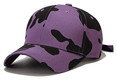 Cappello Berretto Uomo cap Berretti da Baseball con Stampa di Mucca Viola Rosa Estiva Berretto da Baseball Hip-Hop Moda Street per Uomo Donna Cappello da Sole in Cotone-Purple_Baseball_cap_52-58C