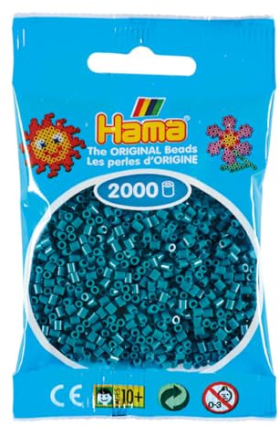 Hama 2.000 Mini-Perlen (kleine Perlen, �2,5 mm) p� blau