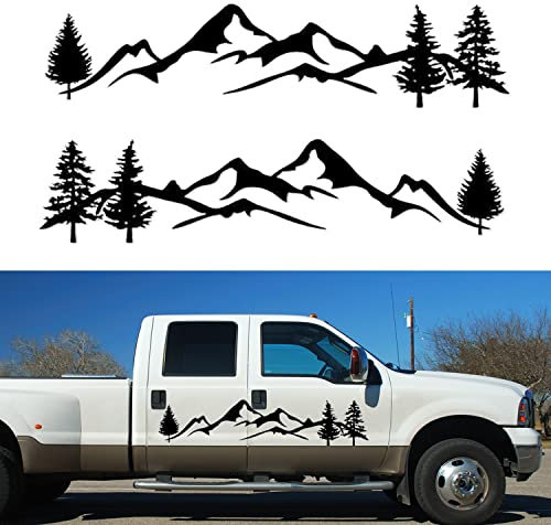 YULLING 2 Stück Autoaufkleber Auto Seitentür Aufkleber Auto Körper Aufkleber Auto Seitentür Aufkleber Dekoration Zubehör für Camper Rv Anhänger