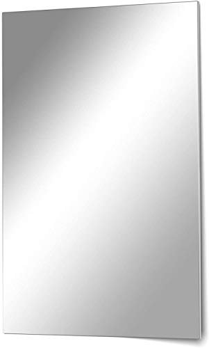 Your-Homestyle Kristallspiegel/Wandspiegel rechteckig Rahmenlos ohne Facette Mirror Made in Germany incl. Befestigungsmaterial (40x60)