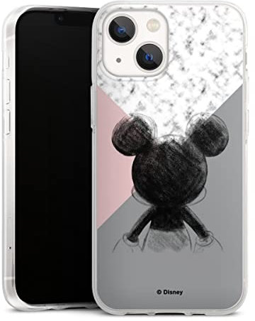 DeinDesign Silikon Hülle kompatibel mit Apple iPhone 13 Mini Case transparent Handyhülle Disney Marmor Mickey Mouse