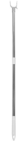 TOPBATHY Aufhängehilfe Kleiderbügel Edelstahl Kleiderstange Kleidergabel Garderobenstange Hängestange Aufhänger Greifer Warengreifer Balkon Kleiderständer für Kleiderschrank Schrank 131 cm