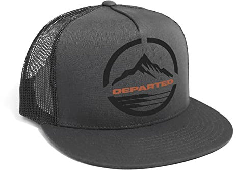 DEPARTED Herren Mesh Trucker Hat mit Print/Motiv - Snapback Cap - No. 103, Dark Grey