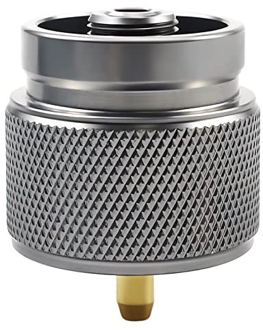 Xastro Adaptateur propane-butane, accessoire multifonction pour réservoir de gaz GPL pour réchaud de camping, alliage d'aluminium et cuivre, sortie de valve Lindal EN417