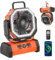 Rechargeable Camping Fan with LED Lantern, 20000mAh 60hrs Auto-Oscillating Battery Operated Desk Fan with Remote/Hook/Timer, Portable Fan for Picnic, Fishing, Tent, RV, Power Outages, Hurricane