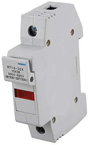 RT18-32X AC 380V 32A 1 PôLe 10X38Mm Base de Support de Fusible à sur Rail DIN
