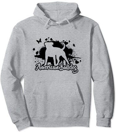 American Bulldog Hunderasse lustiger Hund Hunde Pullover Hoodie