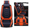 Congxy Autositzbezüge Komplett Set Universal in Premium Design | Schonbezüge für die Vordersitze & Rückbank | Auto Sitzbezüge Airbag Geeignet | Wasserdicht Sitzbezug, Orange