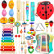 GUHAOOL Instruments de Musique pour Enfants,34PCS Ensemble de Jouets Musicaux Bois,Instrument Percussion Enfant avec Xylophone et Sac de Transport pour Cadeau de Noël pour Un Anniversaire pour 1+ Ans