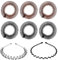 LMOGWL 6 pcs élastique peigne bandeau et 2 PCS métal bandeau, plastique souple peigne à cheveux rond, peigne à cheveux extensible pour les hommes et les femmes, extérieur, sport, tous les jours