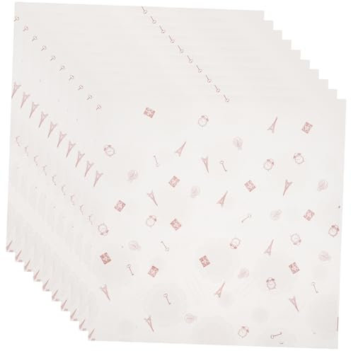 HOMSFOU 50 Sheets Burger Paper Air Fryer Papers Baking Parchment Amburger Irons Sandwich Wraps Newsprint Packing Paper Wax Paper Delicatessen Paper Decor Cake Food Paper Fried Plastic
