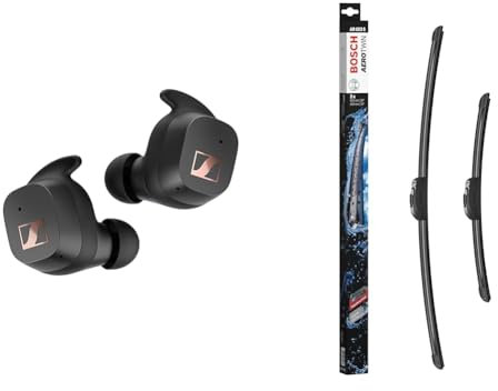 Sennheiser Sport True Wireless Ohrhörer – Bluetooth-In-Ear-Ohrhörer & Bosch Automotive Scheibenwischer Aerotwin AR653S, Länge: 650mm/400mm – Set für Frontscheibe
