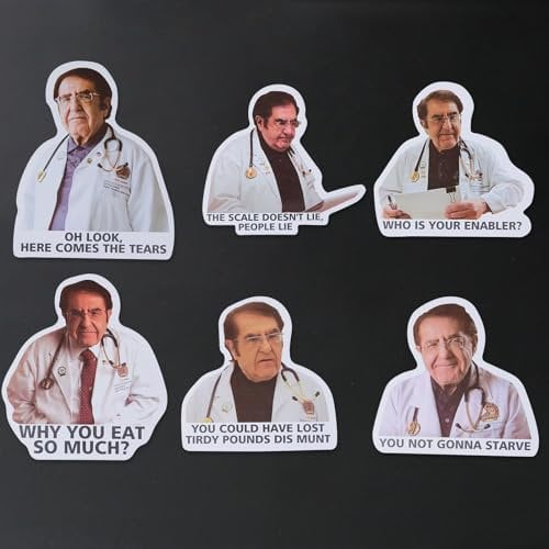 XMJY 6 Pcs Doctor Phrase Magnets, Cute Meme Quote Funny Fridge Magnets for Home Kitchen Office, Adults Inspirational Refrigerator Magnets for Diet Control