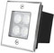 WZYJLyds Led Bodeneinbaustrahler 4W Bodenstrahler Aussen Quadrat Bodenleuchte IP67 wasserdicht for Gärten, Terrassen, Wege(Natural Light,24V)