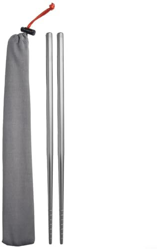 Titanium Chopsticks for Giving, Practical Tableware Set for Loved (Matt 230mm)