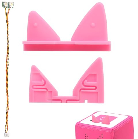 NUOGELIYA Remplacement du câble de la toniebox Inclus(e) Boutons électroniques Oreilles de Remplacement (Rosa Ohren + Kabel)
