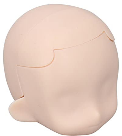 Blanko-Puppenkopf, Ersatz-Puppenkopf mit Kugelgelenk, Abnehmbarer Puppenkopf aus Kunststoff aus Zement für 1/12 Puppe mit Kugelgelenk (Milchig weiß)