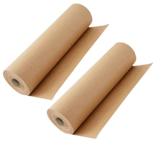 SEWOART Braunes Geschenkpapier 2 Rollen Diy-geschenkpapierrolle Für Geburtstagsgeschenke Verpacken