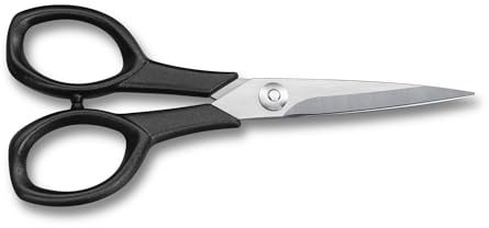 Victorinox Haushaltsschere Italy, Bastelschere, Papierschere, Scharfe Klinge, 13 cm, Robuster Kunststoffgriff, Rostfreier Stahl, schwarz