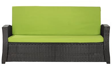 Setgarden® Bankauflage Polyrattan Gartenbank Sitzauflage, Bequeme Sitzauflagen für Gartenbänke – perfekte Auflagen für Ihr Gartensofa oder Ihre Hollywoodschaukel (Limette, 140x60x50 cm)