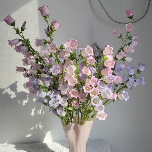 glockenblume pflanze winterhart samen, blumensamen mehrjährig winterhart, balkonpflanzen winterhart glockenblume samen wildblumensamen, hochbeet samen kräuterpflanzen, blumen für 50pcs