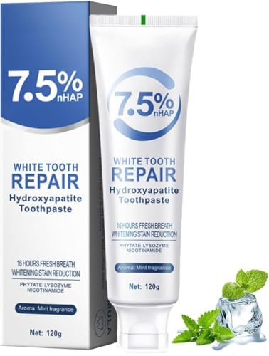 Hydroxyapatite Toothpaste for Enamel Protection, Hydroxyapatite Enamel Care Toothpastes, Fluoride-Free Formula with Gentle Mint, for Sensitive Teeth, Daily Protection, Long-Lasting Fresh Breath (1pc)